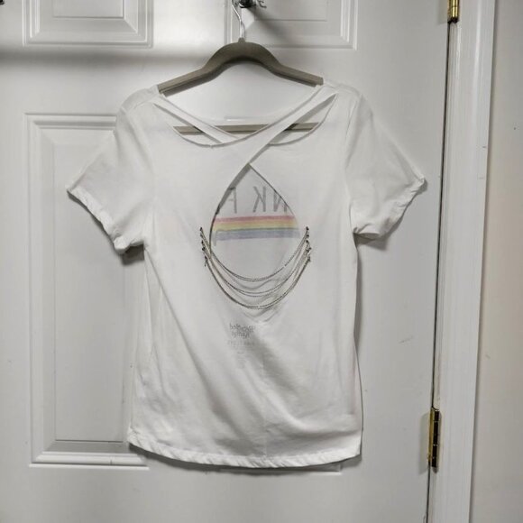 NWT Recycle Karma Pink Floyd Tee Shirt Cut out Back M/S - Picture 4 of 6